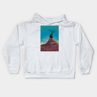 Volcano erupting Kids Hoodie